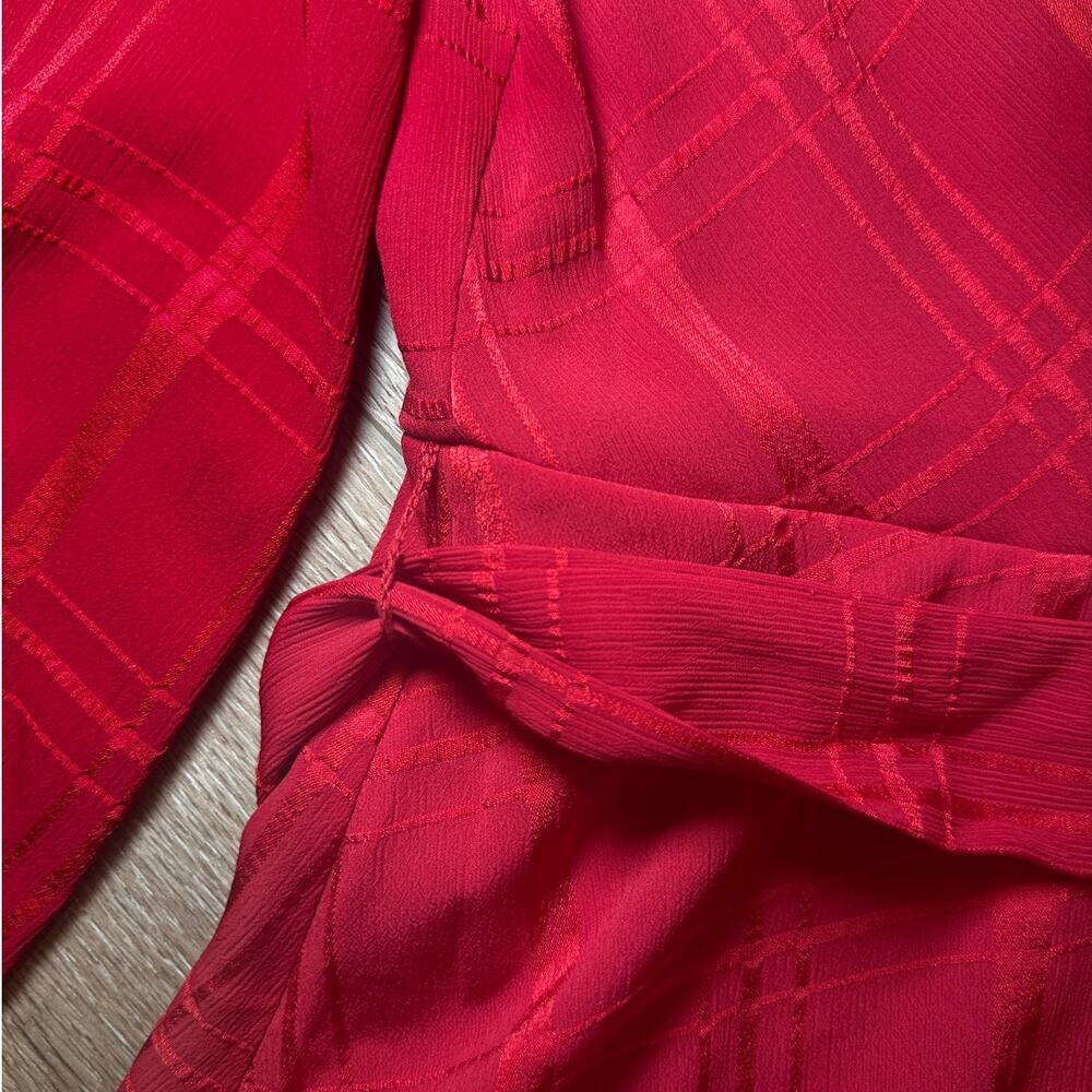 Tommy Hilfiger Red Wrap Midi Dress - Picture 10 of 10